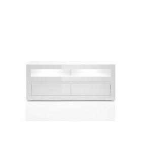 Lowboard Carat - Weiß Hochglanz / Beton