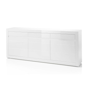 Sideboard Carat - Weiß Hochglanz / Beton