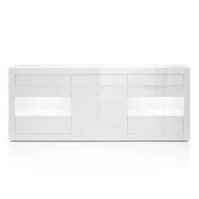 Sideboard Carat - Beton / Weiß Hochglanz