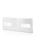 Sideboard Carat - Beton / Weiß Hochglanz