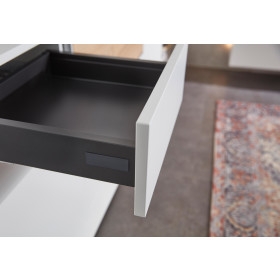 Sideboard Media Design -Kanada Eiche hell Nb / Schiefer Schwarz Mattlack