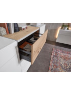 Sideboard Media Design -Kanada Eiche hell Nb / Schiefer Schwarz Mattlack