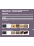 Wohnwand Media Design mit Designspange - Schiefer Schwarz Mattlack