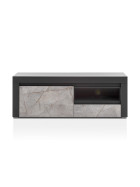 Lowboard Stone 31 - Anthrazit / Marmor Grau Dekor