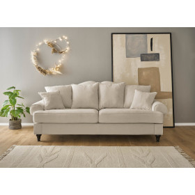 Couch Carmen 3,5 Sitzer - Mikrofaserstoff Elfenbein