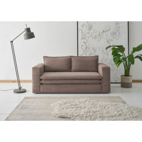Couch Piagge 2 Sitzer - Cordstoff Hellbraun