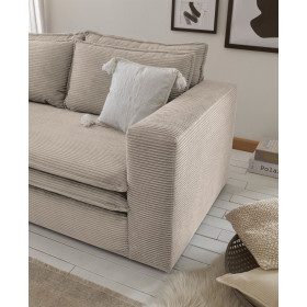 Couch Piagge 2 Sitzer - Cordstoff Hellbeige