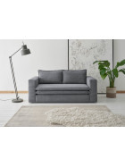 Couch Piagge 2 Sitzer - Cordstoff Anthrazit