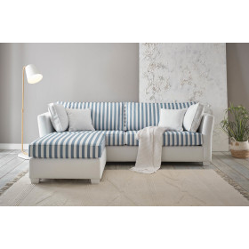 Couch 3 Sitzer + Hocker Set Westerland - Webstoff...