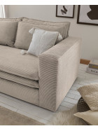 Couch 3 Sitzer inkl. Bettfunktion + Hocker Set Piagge