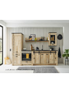 Küche Sherwood in Old Style hell & Anthrazit Küchenschrank Set 5-teilig KC 284 x 201 cm