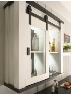 Küche Hängeschrank Sherwood in Weiß Pinie und Anthrazit Küchenschrank hängend Landhaus 93 x 90 cm