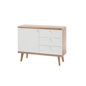 Sideboard Merle - Eiche Riviera NB / Weiß Matt